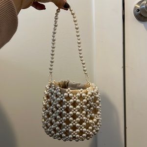 Wedding pearl purse